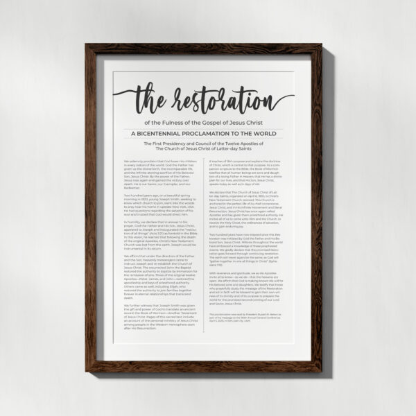 The Restoration Proclamation